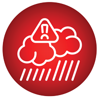 Visuel de vigilange météo en cas d'alerte rouge